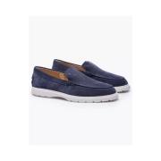 Marineblauwe Suède Mocins met Witte Rubberen Zolen - Maat 6 Tod's , Bl...