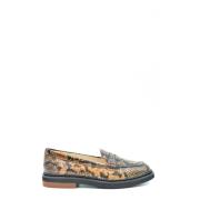 Animal Print Slangenhuid Mocassins Tod's , Black , Dames