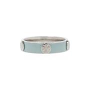 Double-T Logo Ring in Lichtblauw Tory Burch , Blue , Dames