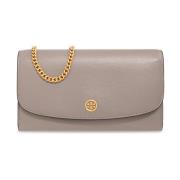 Portemonnee/kaarthouder Tory Burch , Gray , Dames