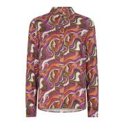 Vivid Viola Overhemd met Lange Mouwen MOS Mosh , Multicolor , Dames