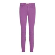 Slim-Fit High-Waisted Colour Pant Broek MOS Mosh , Purple , Dames