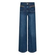 Flared Blauwe Jeans MOS Mosh , Blue , Dames