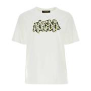 Stijlvol Wit Katoenen T-Shirt MCM , White , Dames