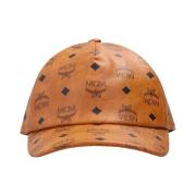 Bedrukte canvas baseballpet MCM , Brown , Dames