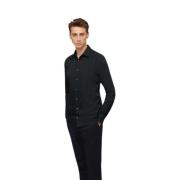 Zwarte Slim Fit Business Overhemd Van Laack , Black , Heren