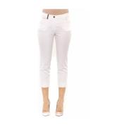 Hoge taille katoenen enkelbroek Peserico , White , Dames