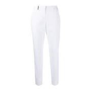 Cropped Trousers Peserico , White , Dames