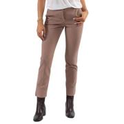 Straight Trousers Peserico , Brown , Dames