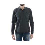 Houtskool poloshirt met lange mouwen La Martina , Gray , Heren