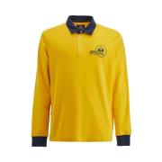 Heren Polo met Lange Mouwen en Zware Jersey La Martina , Yellow , Here...