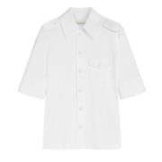 Short Sleeve Shirts Sportmax , White , Dames