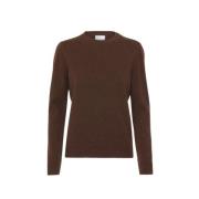 Vrouwen licht merino wollen crew Colorful Standard , Brown , Dames