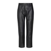 Phoebe Leren Chino Broek Co'Couture , Black , Dames