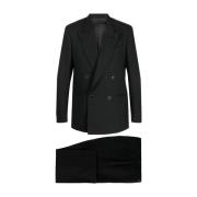Double Breasted Suits Lardini , Black , Heren