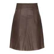 Rok met ritssluiting zakken Skind 1083M Btfcph , Brown , Dames