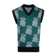 Groene Vest met Logo en Print Rassvet , Green , Heren