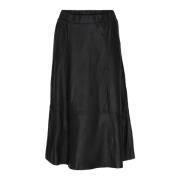 A-Shape Leren Rok 100096 Btfcph , Black , Dames