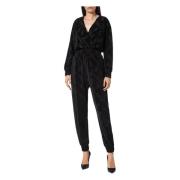 Jampsuit met lasered monogram Philipp Plein , Black , Dames