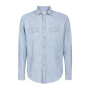 Denim Shirts Eleventy , Blue , Heren