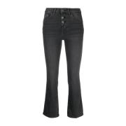 Stijlvolle Flared Cropped Jeans Liu Jo , Black , Dames