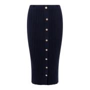 Blauwe Geribbelde Rok, Slim Fit Philosophy di Lorenzo Serafini , Blue ...