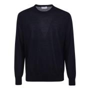 Navy Ronde Hals Pullover Sweater Ballantyne , Blue , Heren