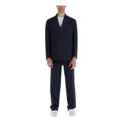 Double Breasted Suits Tagliatore , Blue , Heren