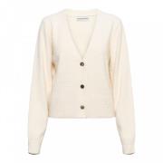 Fancy Gebreid Lang Mouw Cardigan &Co Woman , Beige , Dames