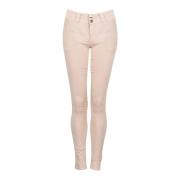 Skinny Jeans met Mid-Rise en Logo Knopen Liu Jo , Pink , Dames