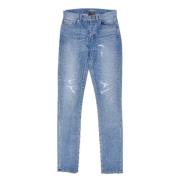 Pre-owned Cotton jeans Saint Laurent Vintage , Blue , Dames