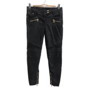 Pre-owned Cotton jeans Balmain Pre-owned , Black , Dames