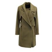 Moderne Wollen Trenchcoat Gucci Vintage , Brown , Dames