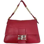 Preated Big Mamma Baguette Fendi Vintage , Red , Dames