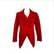 Lakte rode wollen jas Alexander McQueen Pre-owned , Red , Dames