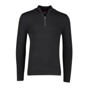 Zwarte slim fit trui met opstaande hals Cavallaro , Black , Heren