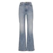 Lichtblauwe katoenen jeans voor vrouwen Khaite , Blue , Dames