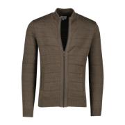 Bruine Katoenen Vest met Rits State of Art , Brown , Heren