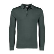 Lange Mouw 3-Knoop Grijs Polo Profuomo , Gray , Heren