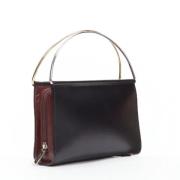 Pre-owned Leather handbags Cartier Vintage , Black , Dames