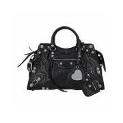 Pre-owned Leather balenciaga-bags Balenciaga Vintage , Black , Dames