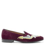 Pre-owned Suede flats Gucci Vintage , Red , Dames