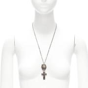 Pre-owned Metal necklaces Gucci Vintage , Black , Dames