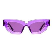 Stoere Cat-Eye Zonnebril in Transparant Paars Kuboraum , Purple , Dame...