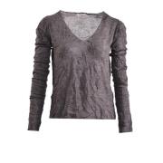 Luxe Gebreide Trui Liviana Conti , Gray , Dames