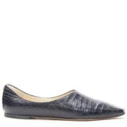 Pre-owned Leather flats Jimmy Choo Pre-owned , Blue , Dames