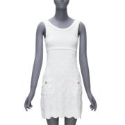 Pre-owned Lace dresses Chanel Vintage , White , Dames