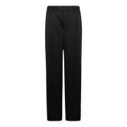 Luxe Rechte Broek voor Vrouwen Saint Laurent , Black , Dames