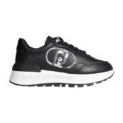 Platform Sneakers met Logo Detail Liu Jo , Black , Dames