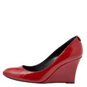 Tijdloze rode lakleren sleehakken Gucci Vintage , Red , Dames